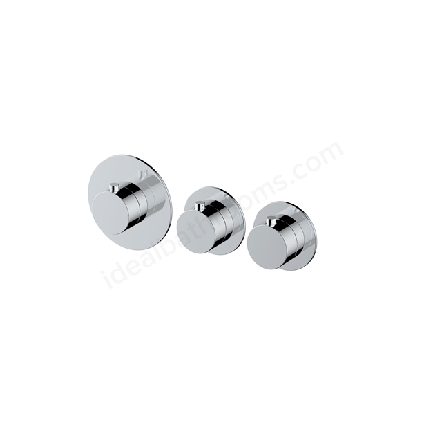 RAK Ceramics Petit Round Concealed Diverter; Dual Outlet (Chrome)
