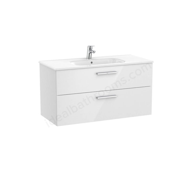 Roca Victoria Unik 2 Drawer; 1000mm Wide Washbasin Unit - Anthracite Grey