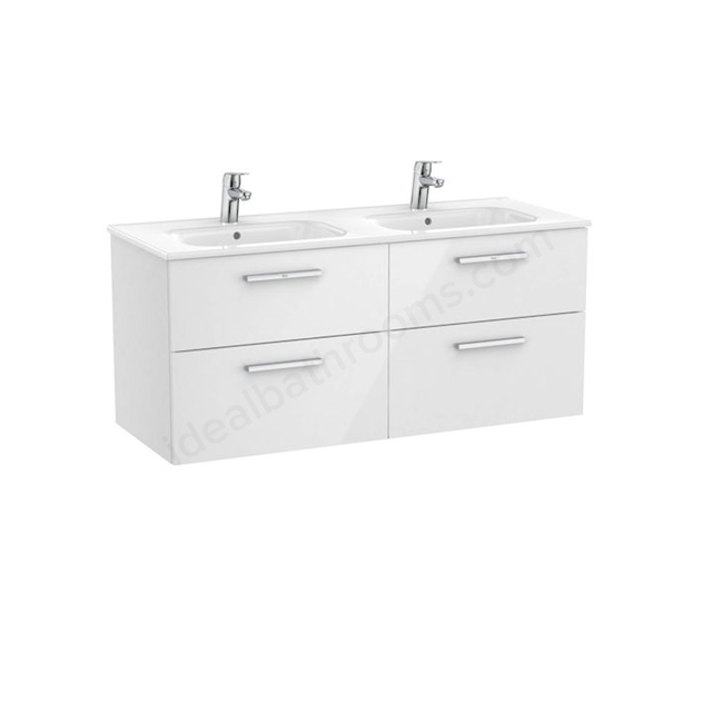 Roca Victoria Unik 2 Drawer; 1200mm Wide Washbasin Unit - Anthracite Grey