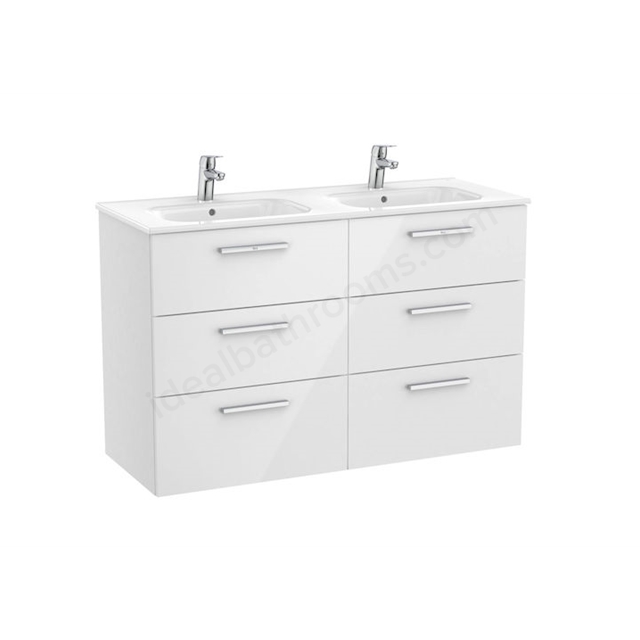 Roca Victoria Unik 3 Drawer; 1200mm Wide Washbasin Unit - Anthracite Grey