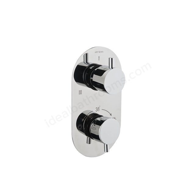 VitrA Round; Thermostatic Shower Mixer; 3 Way