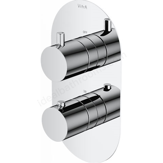 VitrA Round; Thermostatic Shower Mixer; 2 Way