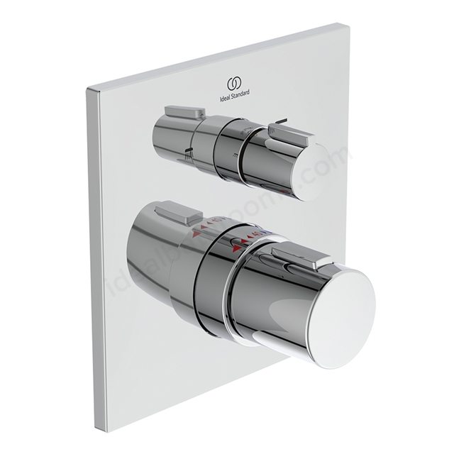 Ideal Standard Retail Ceratherm C100 Built-In Thermostatic 2 Outlet Shower Mixer - Chrome