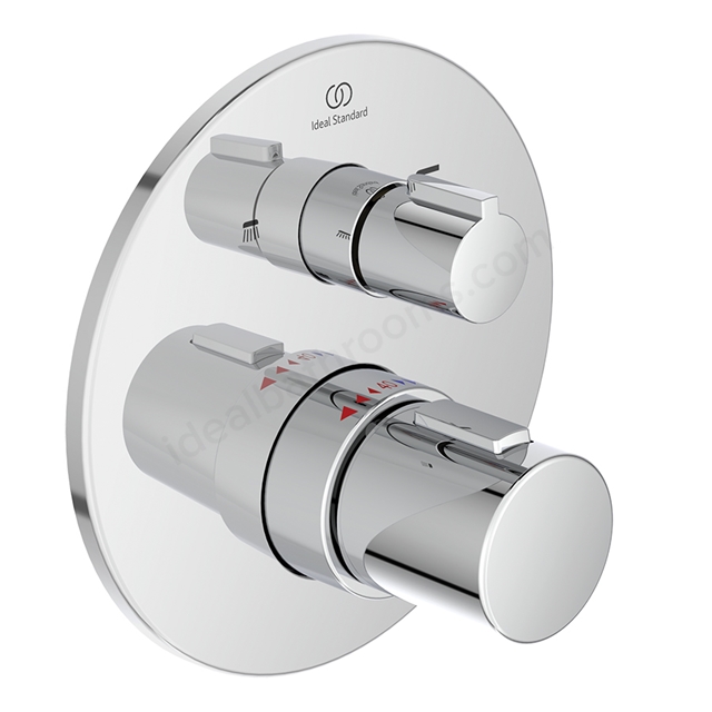 Ideal Standard Retail Ceratherm T100 Built-In Thermostatic 2 Outlet Shower Mixer - Chrome