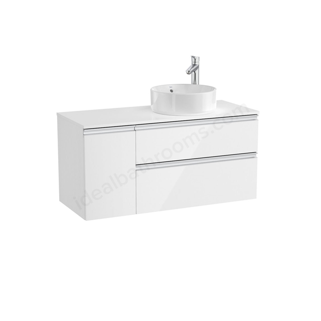 Roca The Gap 1100mm Wide; Right Handed Countertop Unit - Gloss White
