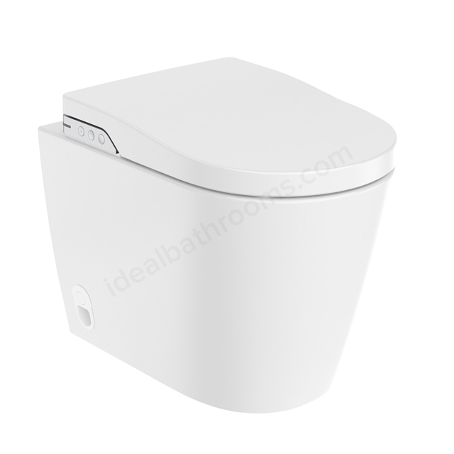 Roca Inspira In-Wash; In-Tank Rimless Back To Wall Shower Toilet & Seat - White
