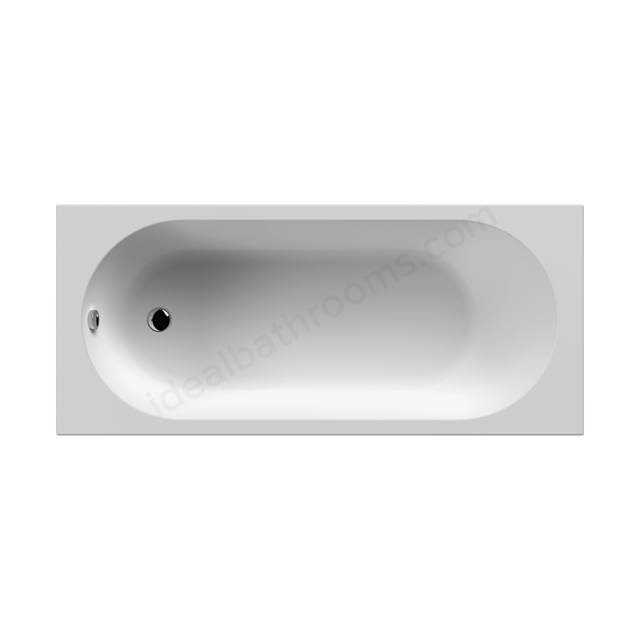 BC Designs Modica SolidBlue 1500mm x 700mm Single Ended Bath - White
