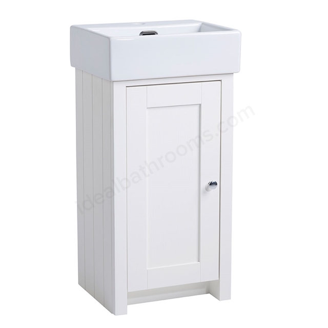 Tavistock Lansdown 430mm Cloakroom Vanity Unit; 1 Door - Linen White