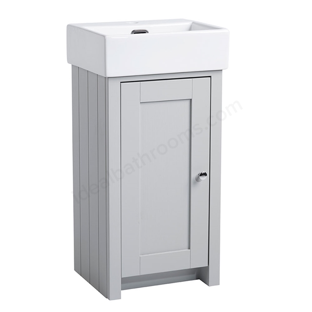 Tavistock Lansdown 430mm Cloakroom Vanity Unit; 1 Door - Pebble Grey