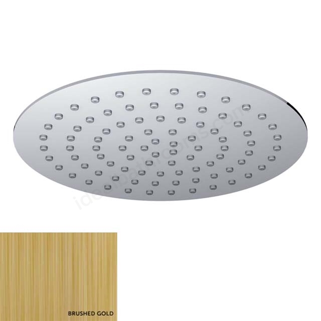 RAK Ceramics 300mm Round Fixed Shower Head - Brushed Gold