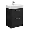 Tavistock Q60 570mm Vanity Unit; 2 Drawers - Graphite