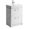 Tavistock Q60 570mm Vanity Unit; 2 Drawers - Gloss White