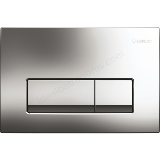 Geberit Flush plate Delta50 for dual flush: gloss chrome-plated 