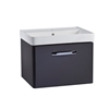 Tavistock Compass 600mm Wall Mounted Vanity Unit; 1 Drawer - Gloss Clay