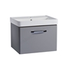 Tavistock Compass 600mm Wall Mounted Vanity Unit; 1 Drawer - Light Grey