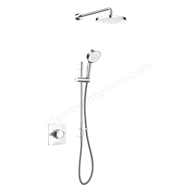 Mira Evoco Dual Shower with Handheld & Fixed Overhead Shower Head - Chrome