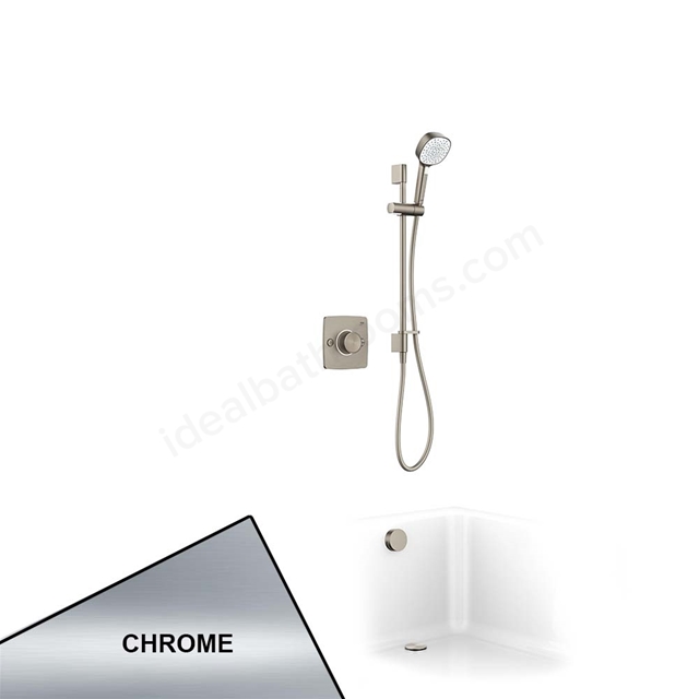 Mira Evoco Dual Shower with Hydroglo; Handheld Shower Head & Bath Filler - Chrome