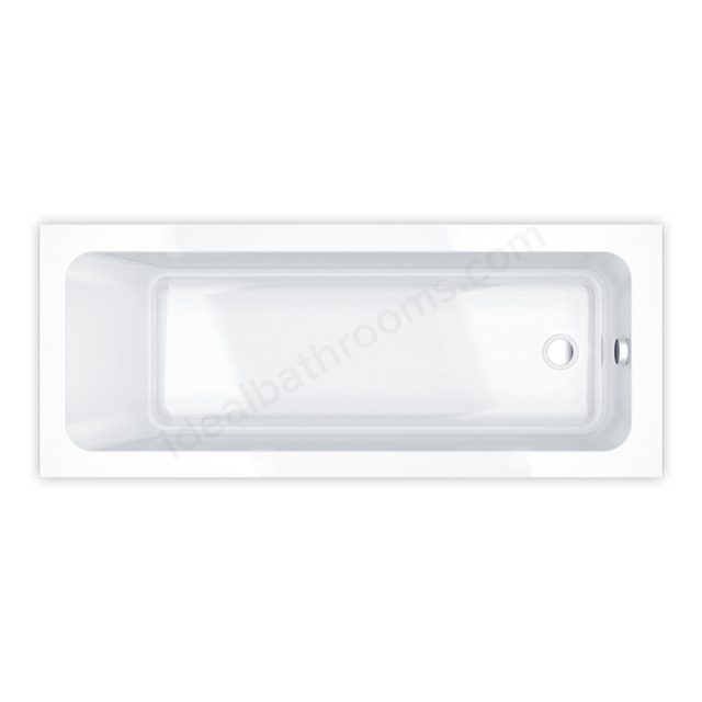 Essential BROMLEY Rectangular Single Ended Bath; 1700x700mm; 0 Tap holes; White