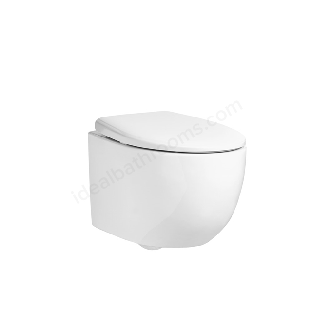 Tavistock Loft 490mm Rimless Wall Hung WC Pan - White 