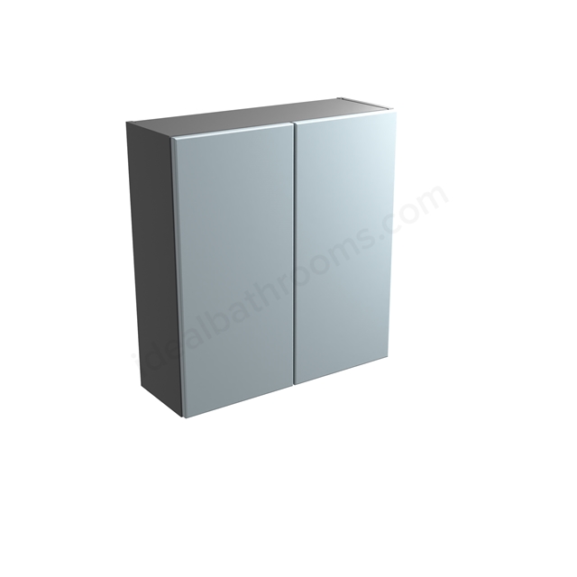 Tavistock Calm Standard 600mm Wall Mounted Cupboard w/ Door Pack; Carcass & Fascia - Mineral Blue