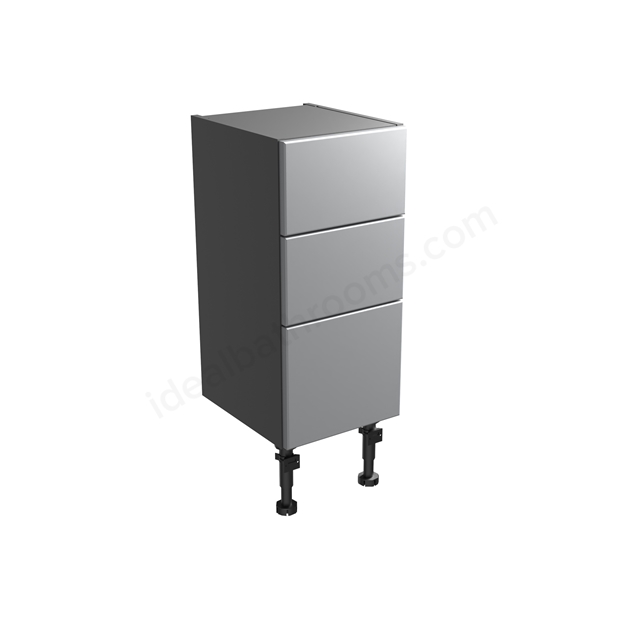 Tavistock Calm Standard 300mm Floor Standing Cupboard w/ Door Pack; Carcass & Fascia - Gloss Light Grey