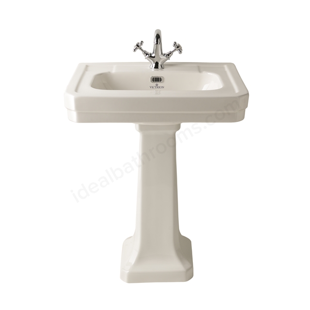Bayswater Victrion Basin; 640mm x 480mm; 1 Tap Hole; Chrome Overflow - White