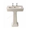 Bayswater Victrion Basin; 640mm x 480mm; 2 Tap Holes; Chrome Overflow - White