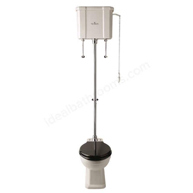 Bayswater Victrion High Level Cistern (Right Hand Pull Only) - White Gloss