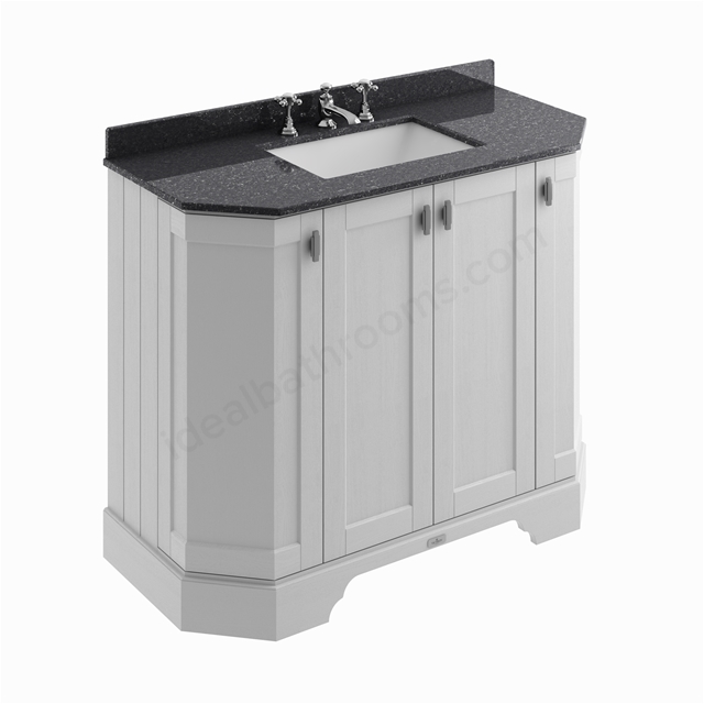 Bayswater Victrion 1000mm Angled 4-Door Basin Unit - Earl's Grey