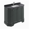 Bayswater Victrion 1000mm Angled 4-Door Basin Unit - Dark Lead