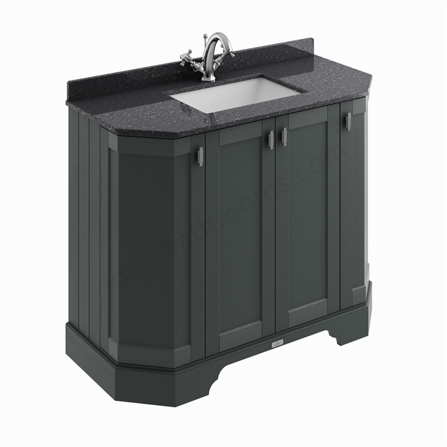 Bayswater Victrion 1000mm Angled 4-Door Basin Unit - Dark Lead