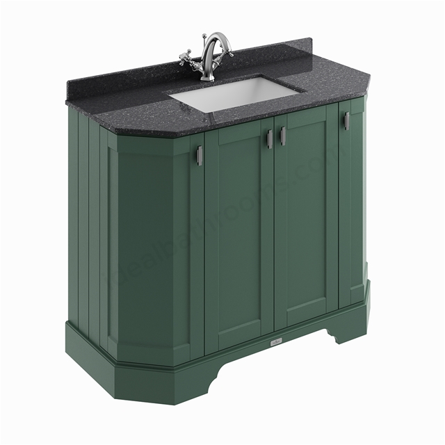 Bayswater Victrion 1000mm Angled 4-Door Basin Unit - Forest Green