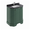 Bayswater Victrion 750mm Angled 3-Door Basin Unit - Forest Green