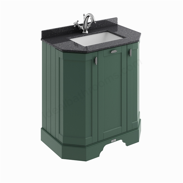 Bayswater Victrion 750mm Angled 3-Door Basin Unit - Forest Green