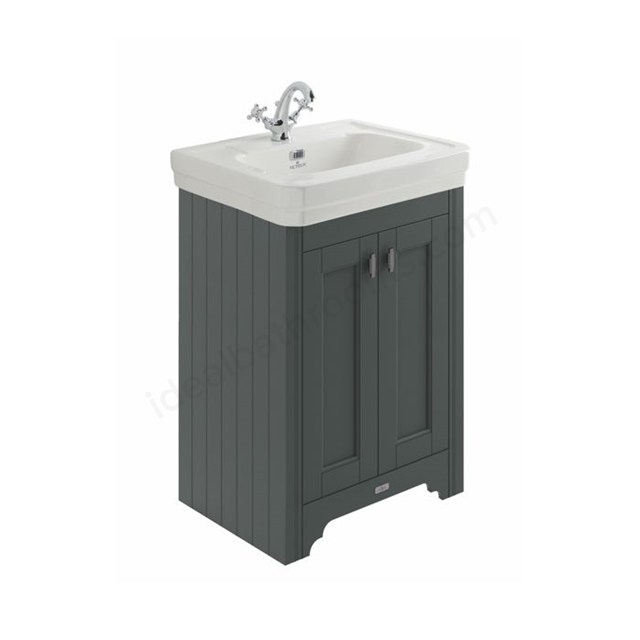 Bayswater Victrion 640mm Cabinet 2-Door for Ceramic Basin - Dark Lead