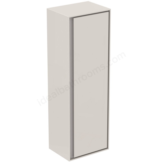 Ideal Standard Connect Air Wall Hung Half Column Unit; 1 Door; 400mm Wide; Gloss White / Matt Grey