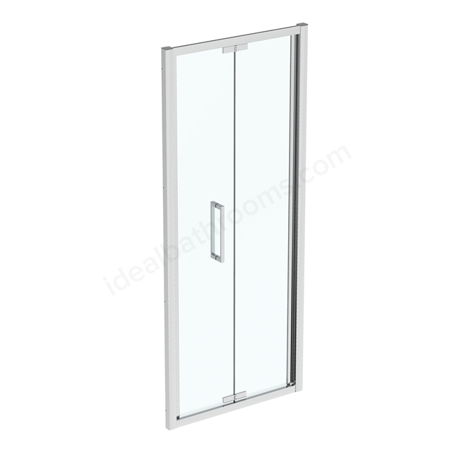 Ideal Standard i.life 900mm Infold Door w/ IdealClean Clear Glass - Bright Silver Finish