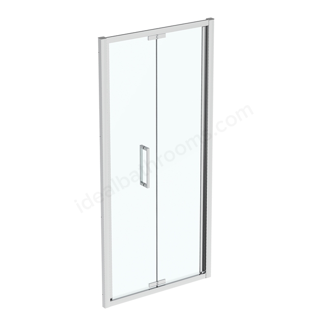 Ideal Standard i.life 1000mm Infold Door w/ IdealClean Clear Glass - Bright Silver Finish