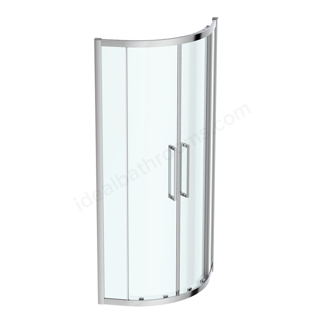 Ideal Standard i.life 800mm x 800mm Quadrant Enclosure w/ IdealClean Clear Glass - Bright Silver Finish