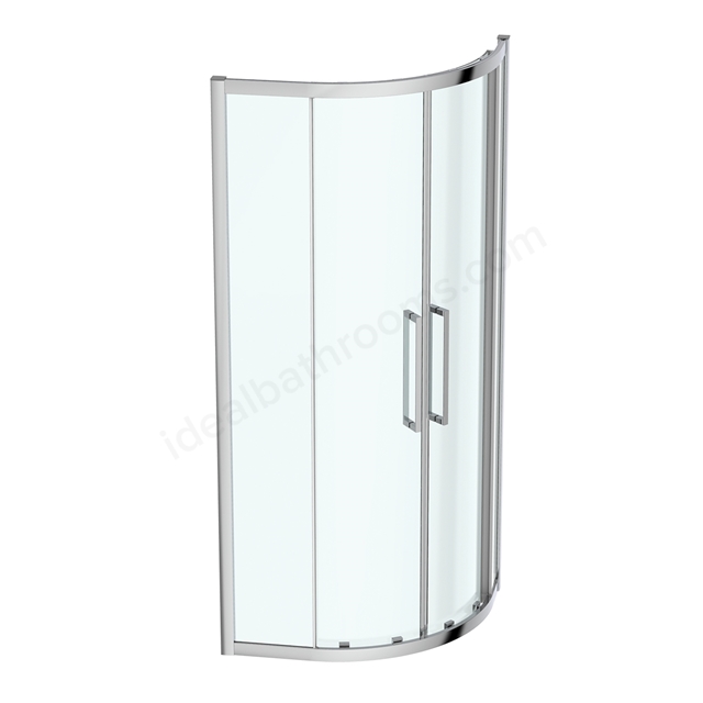 Ideal Standard i.life 900mm x 760mm offset Quadrant Enclosure w/ IdealClean Clear Glass - Bright Silver Finish