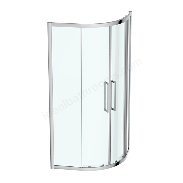 Ideal Standard i.life 1000mm x 800mm offset Quadrant Enclosure w/ IdealClean Clear Glass - Bright Silver Finish