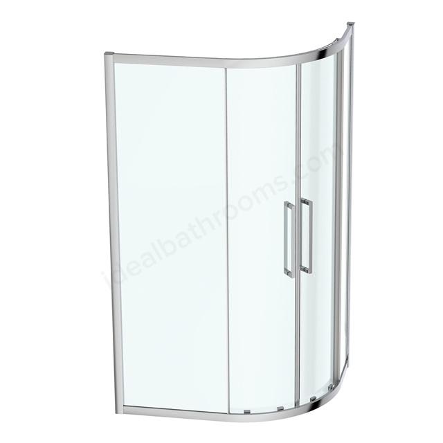 Ideal Standard i.life 1200mm x 900mm offset Quadrant Enclosure w/ IdealClean Clear Glass - Bright Silver Finish