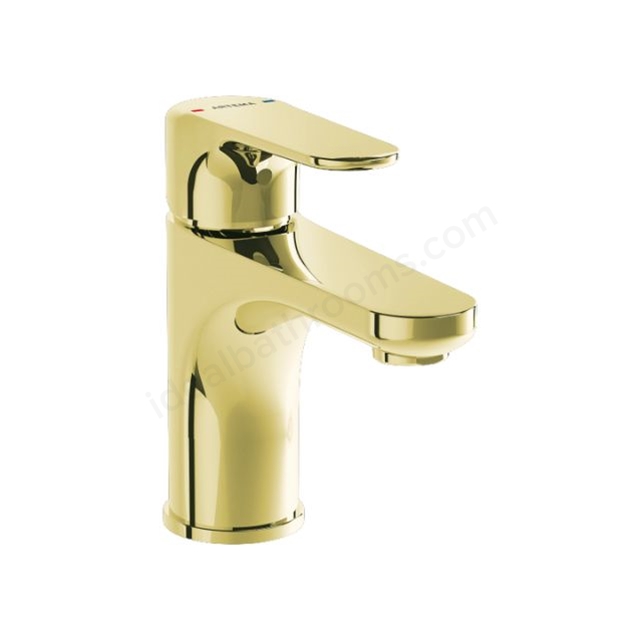 VitrA Root Round Compact Basin Mixer - Gold