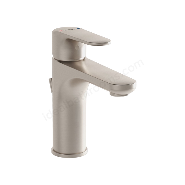 VitrA Root Round Basin Mixer with Pop-Up Waste - Brushed Nickel