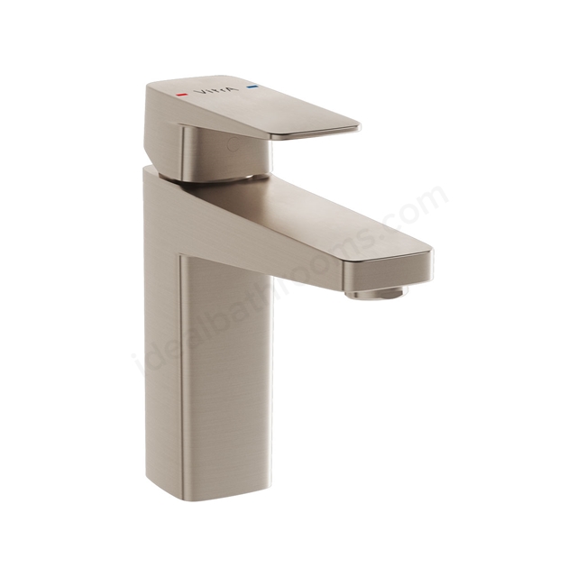 VitrA Root Square Basin Mixer - Brushed Nickel