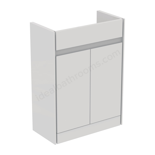 Ideal Standard Connect Air Floor Standing Semi Countertop Unit Only; 2 Doors; 600mm Wide; Gloss White / Matt White