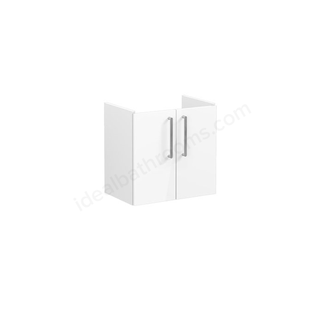 VitrA Root 2 Door 600mm Compact Washbasin Unit - High Gloss White