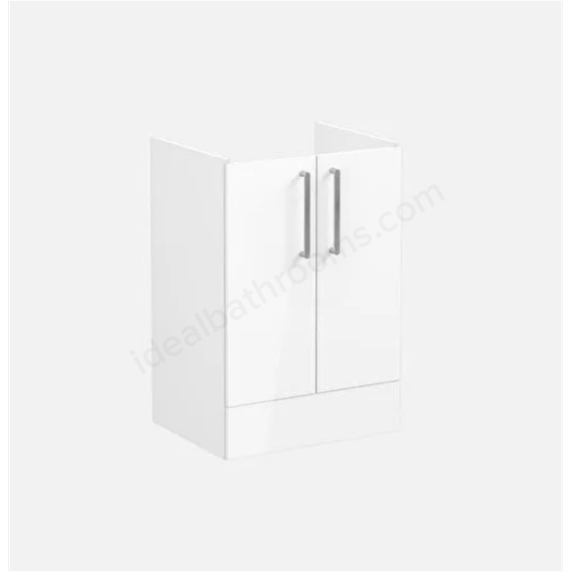 VitrA Root Flat Washbasin Unit; without washbasin - White High Gloss