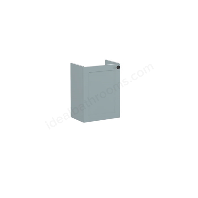 VitrA Root Classic 1 Door 450mm Compact Washbasin Unit w/ Right Tap Hole - Matt Fijord Green