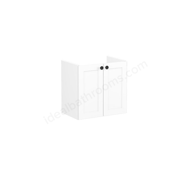 VitrA Root Classic 2 Door 600mm Compact Washbasin Unit - Matt White